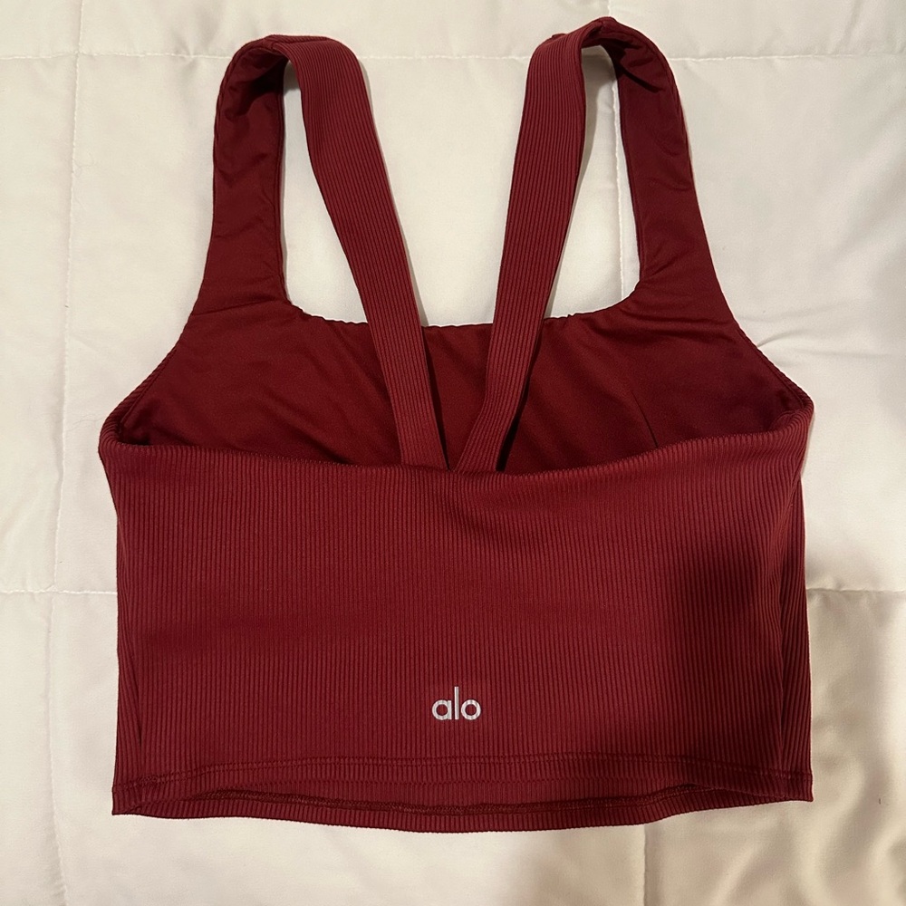 Alosoft Ribbed Chic Bra Tank